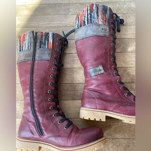 Reiker women red winter boots size 37